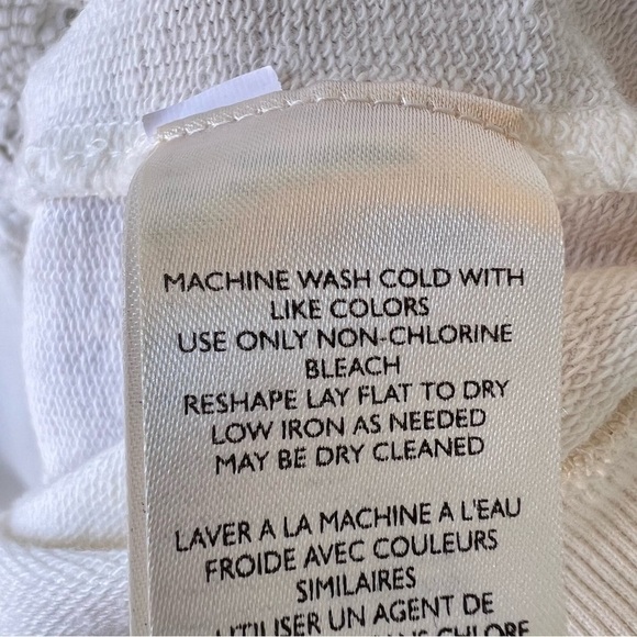 ANTHROPOLOGIE PILCRO WASHED EYELET SWEATSHIRT IVORY SIZE MEDIUM NWT - Picture 11 of 13